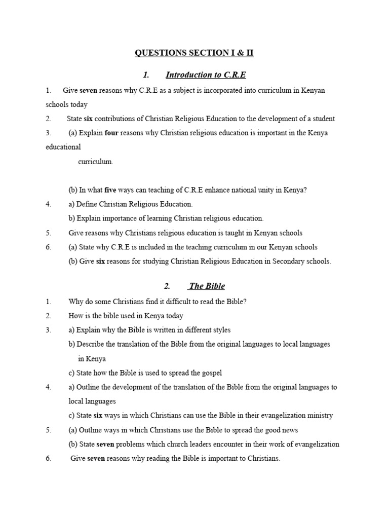 Cre form 1 revision booklet pdf theology torah books