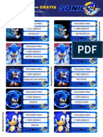 Etiquetas Escolares Sonic Editables Gratis