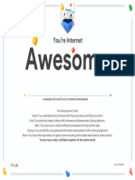 Google - Interland - ณัฐกมล คำระหงษ์ - Certificate - of - Awesomeness