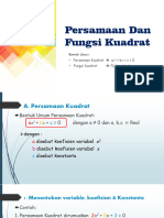 Persamaan & Fungsi Kuadrat