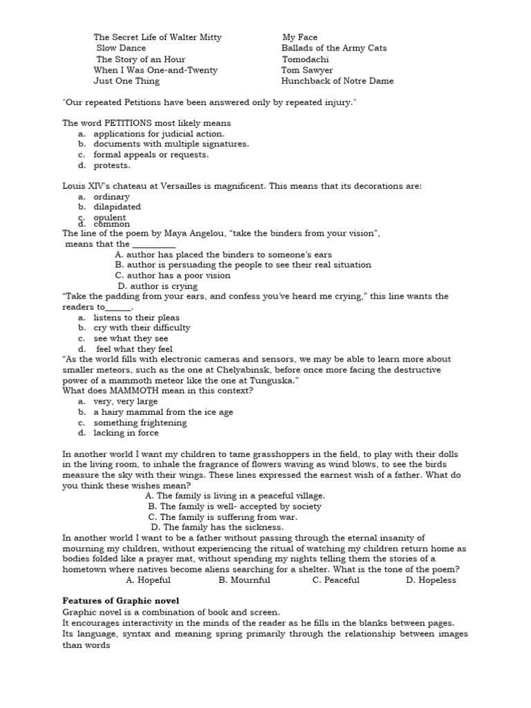 Understanding Literary Elements and Techniques | PDF | Plot (Narrative ...