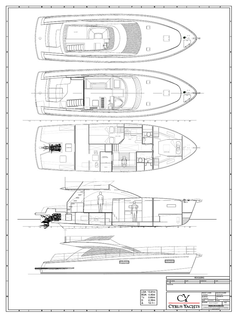151.05.05 General Arrangement Flybridge Version | PDF