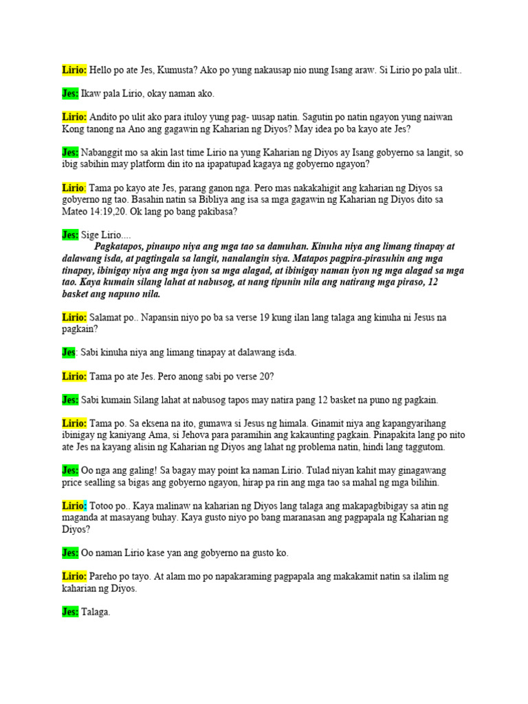 Lirio's Part | PDF