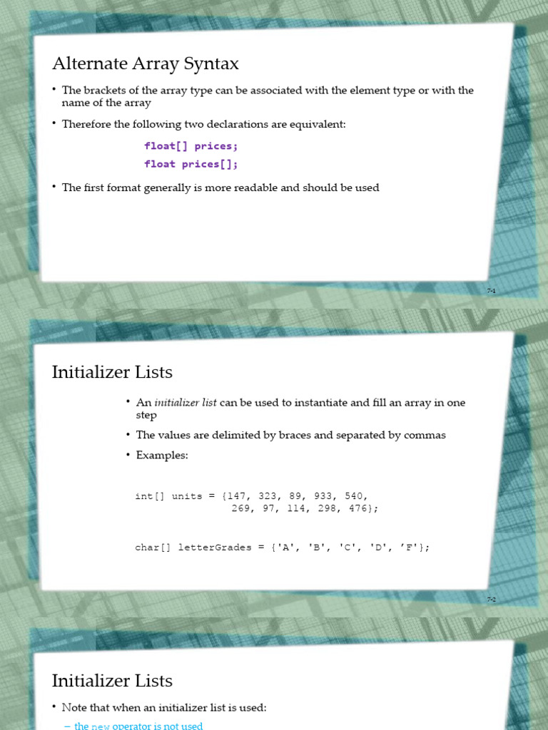 9 - Lec - Arrays in Java Part-2 | PDF | Bracket | Object Oriented ...