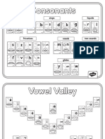B&W Sound Wall Vowel Valley and Consonants Personal Student