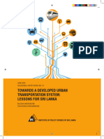 Towards A Developed Urban Transportation System Lessons For Sri Lanka E Book