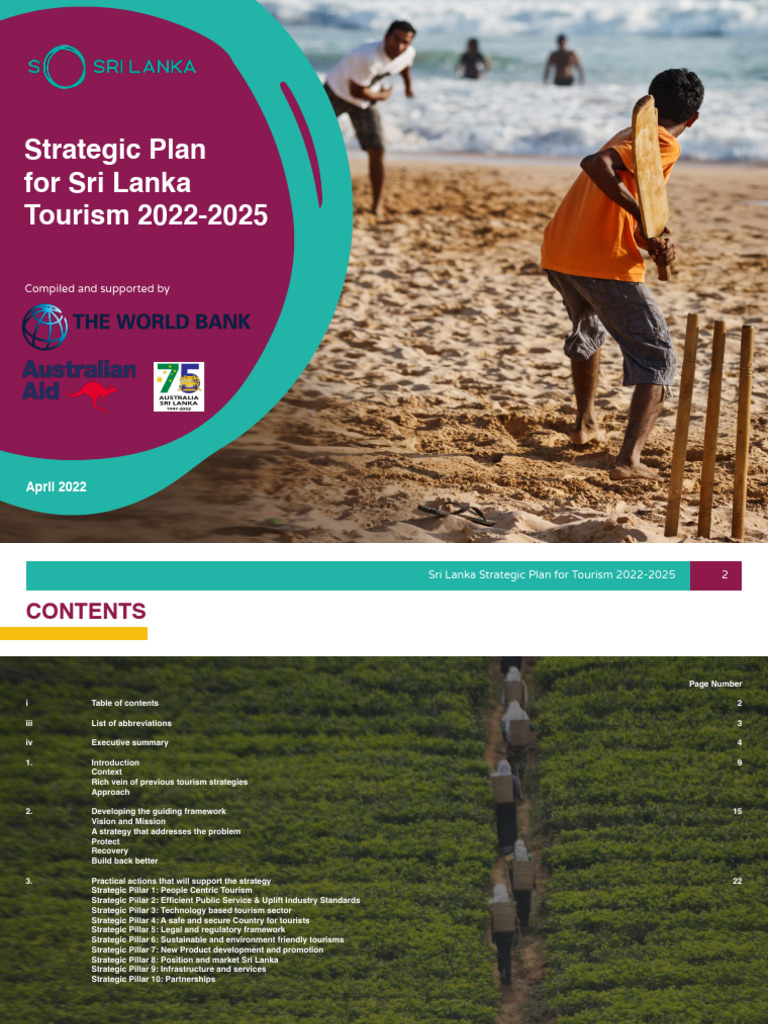Sri Lanka Tourism Strategic Plan 2022-2025 | PDF | Tourism | Infrastructure