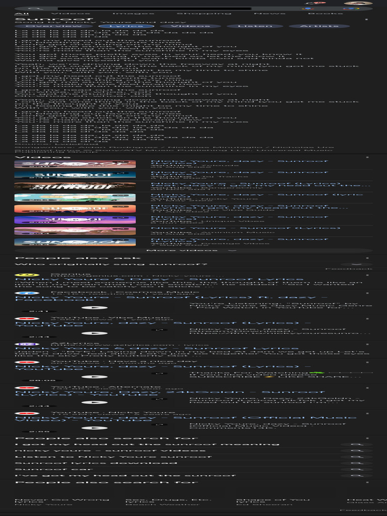 Nicky Youre Sunroof Lyrics Google Search PDF Recorded Music Songs