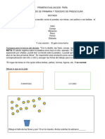 Primera Evaluacion Preescolar Tres y Primaria 1