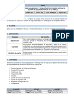 Roles, Responsabilidades y Rendición de Cuentas Del SG-SST