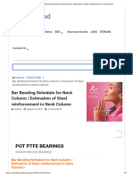 Bar Bending Schedule For Neck Column - Estimation of Steel Reinforcement in Neck Column