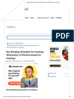 Bar Bending Schedule For Footings - Estimation of Reinforcement in Footings