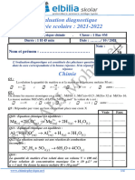 Evaluation Diagnostique - FR 1bac - SM - PC 2022