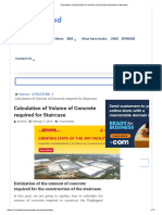 Calculation or Estimation of Volume of Concrete Required For Staircase