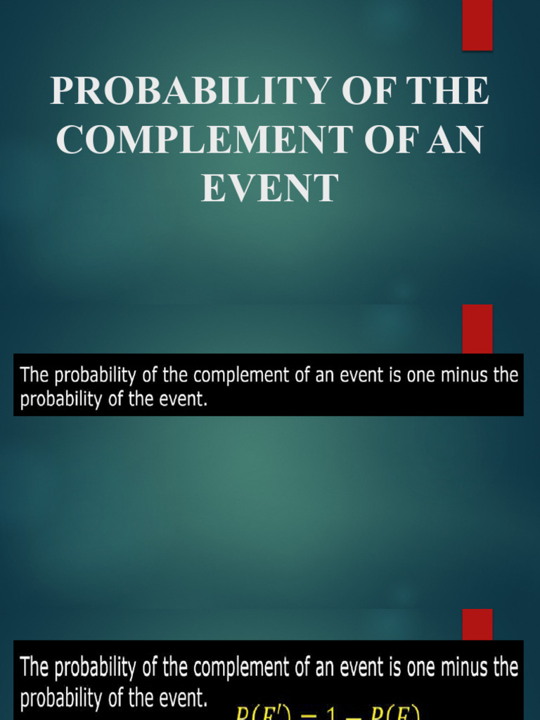 Find The Probability Of The Complement Of B