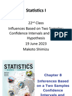 22nd Inferences Based On Two Samples-Confidence Intervals and Tests of Hypothesis