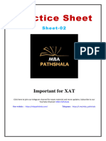 XAT Practice Sheet VA 02