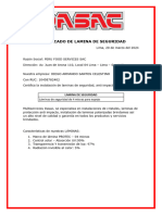 Certificado de Lamina de Seguridad