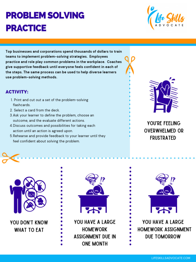 Problem Solving Flashcards Activity | PDF