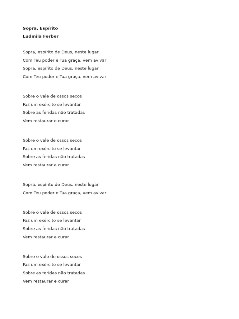 Sopra Espírito de Deus - Ludmila Ferber | PDF