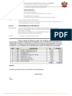 Informe N 030-2023 Requqrimiento de Materiales para El Jass de La Pampa