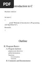Introduction To C