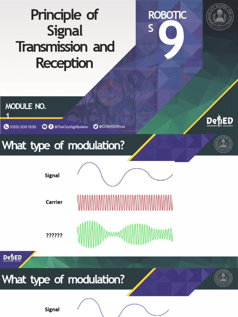 Q3 Wk2 Principle of Signal Transmission and Reception | PDF | Laser ...