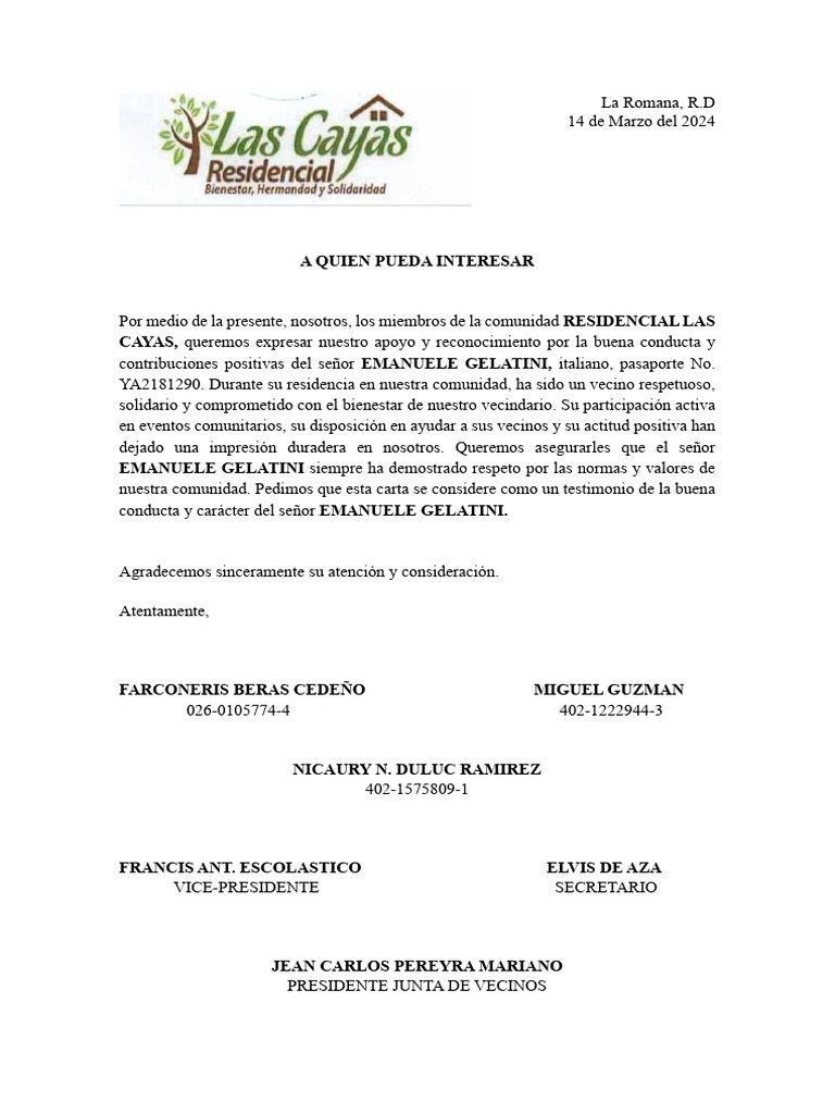 CARTA JUNTA DE VECINOS PDF