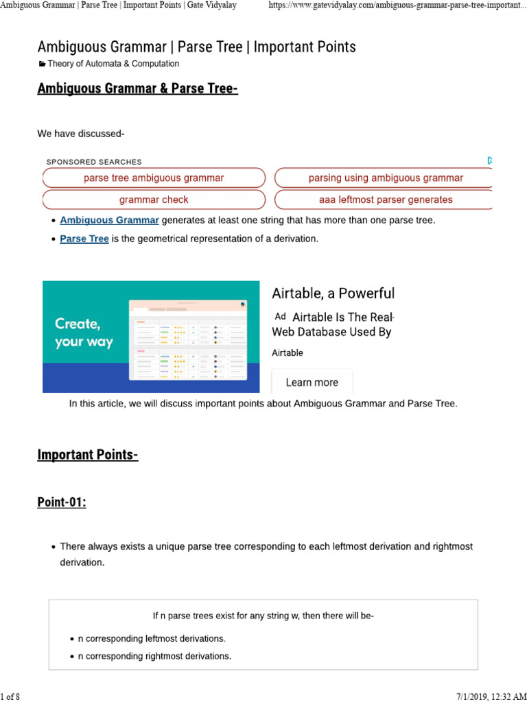 important points | PDF | Parsing | Computer Programming