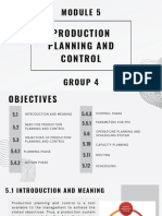 Module 5 Production Planning and Control