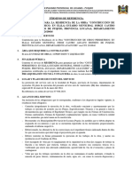 TDR - Residente Cerco Perimetrico Enero