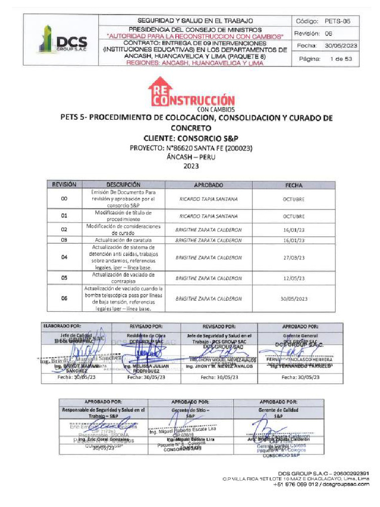 Pets 5 procedimiento de colocacion consolidacion y curado de