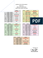 Jadwal Mata Pelajaran 5a