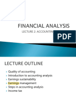 Lecture 2 - Accounting analysis 1