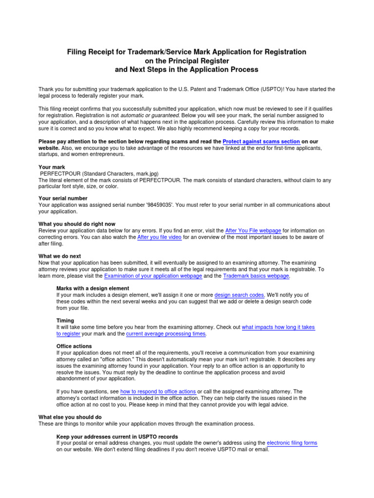 Trademark Search Us By Date Of Application Filing Application photo