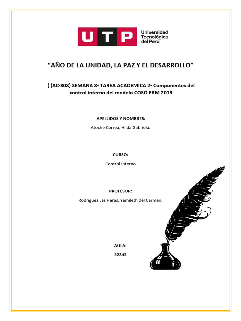 Componentes del Control Interno COSO ERM 2013 | PDF | Seguridad de ...