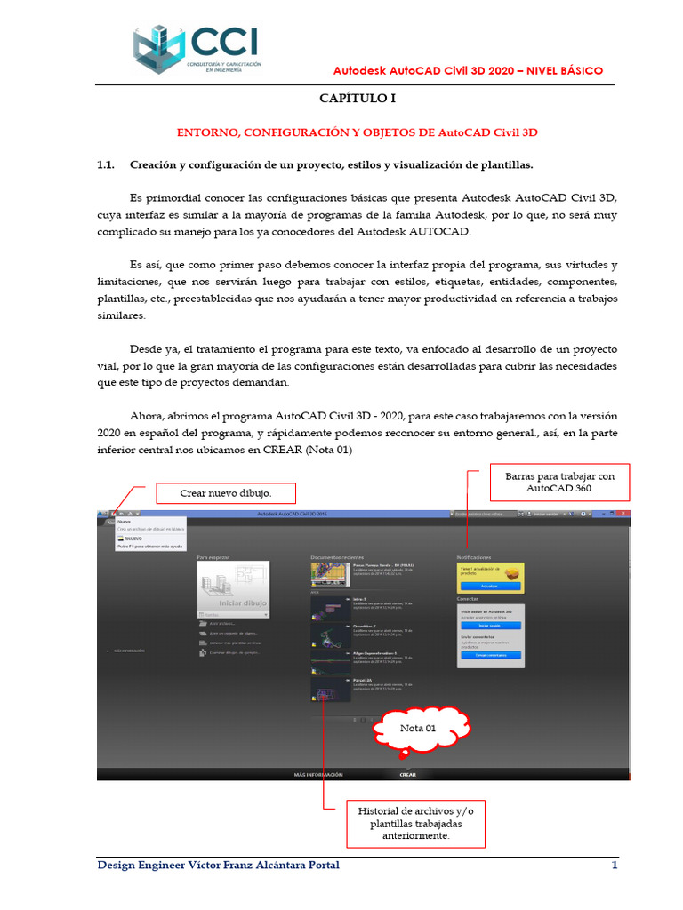 AutoCAD Civil 3D - 2020 - Versión 1.00 - Capítulo I | PDF | Cad ...