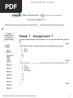 Introduction To Internet of Things - Unit 10 - Week 7