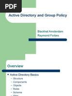 Active Directory and Group Policy: Blackhat Amsterdam Raymond Forbes