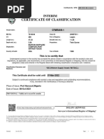 Certificate of Classification Interim