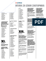 Kandidatura Za Izbor Zastupnika U Hrvatski Sabor Po Izbornim Jedinicama
