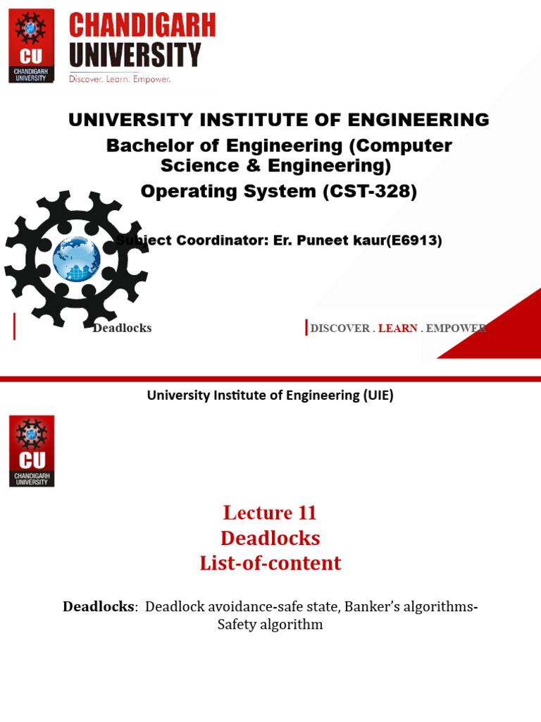 Deadlock Avoidance in Operating Systems | PDF | Algorithms And Data ...