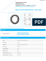 Single Angular Contact Ball Bearings