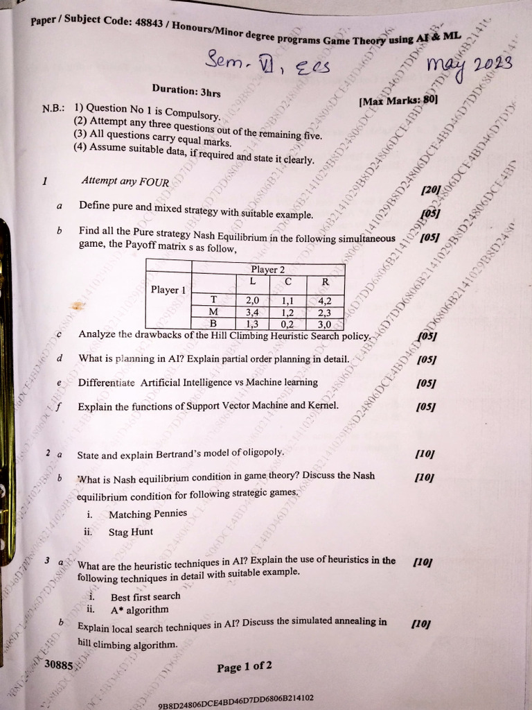 Sem 6 Question Paper | PDF | Computer Forensics | Applied Mathematics