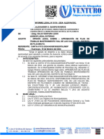 OPINIÓN LEGAL SOBRE – APROBACIÓN DE PLAN DE TRABAJO MANTENIMIENTO VIAL DE LAS CALLES DEL DISTRITO DE PLICOMAYO.