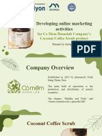 Developing online marketing activitiesfor Co Mem HomeLab Company’s Coconut Coffee Scrub product