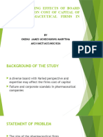 The Moderating Effects of Board Composition On Cost of Capital of Listed Pharmaceutical Firms in Nigeria