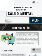 IMPORTANCIA Del SISTEMA DE SALUD EN SALUD MENTAL