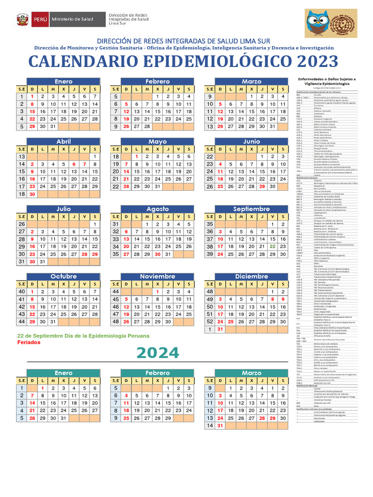Calendario Epidemiologico 2023 PDF
