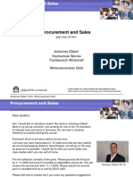 Procurement and Sales WS 2020 Part One